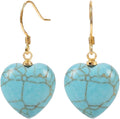 Dangle Earrings with Created Turquoise